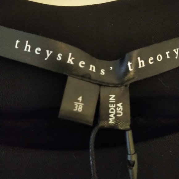 NEW $595 BLACK Theory Theyskins "Dinta" Wool/Silk Sleeveless Dress 4 Small - Picture 6 of 12